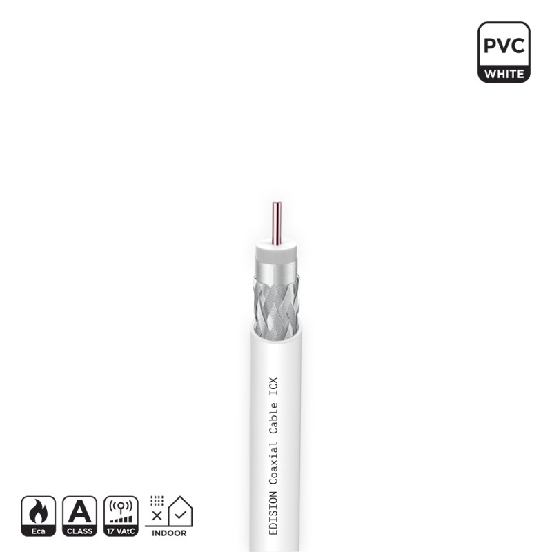 ΚΑΛΩΔΙΟ Coaxial ICX-50 CCS AL Eca PVC Λευκό 50m