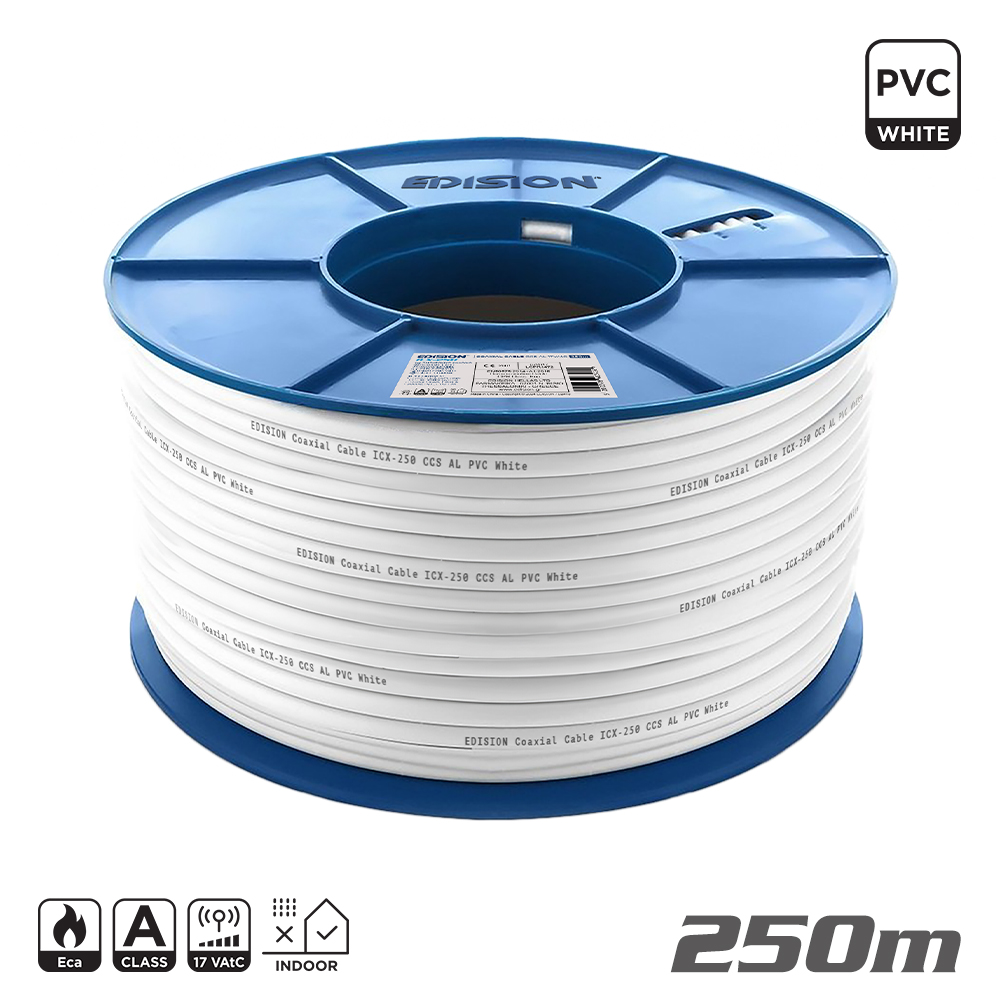 ΚΑΛΩΔΙΟ Coaxial ICX-250 CCS AL Eca PVC Λευκό 250m