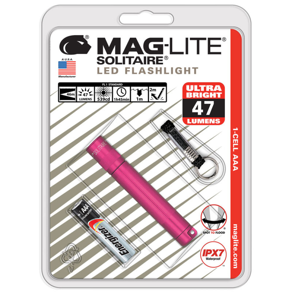 SJ3AKY6 Φακός MAGLITE Solitaire AAA LED ροζ