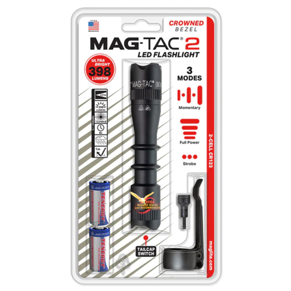 SF2LRA6L Φακός MAGLITE Mag-Tac 2 κορώνα 2x CR123 LED μαύρος