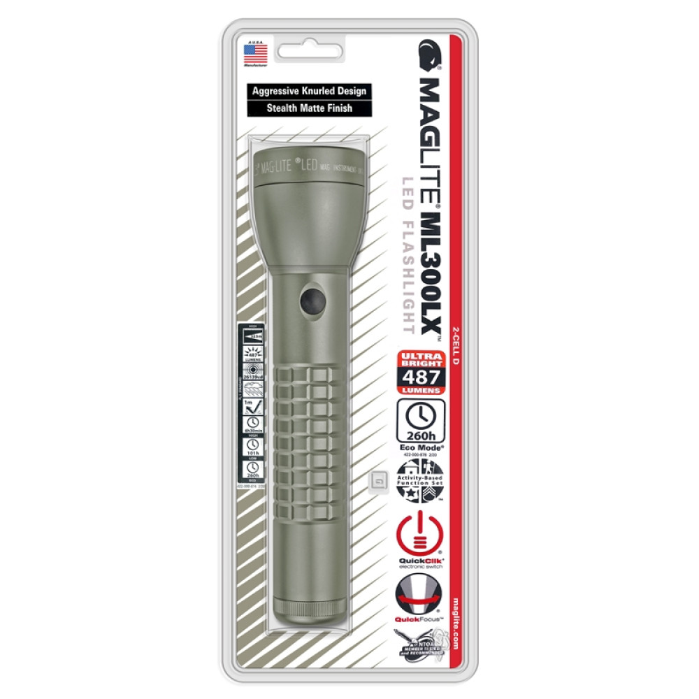 ML300LX-S2RI6 Φακός MAGLITE ML300LX 2x D LED χακί