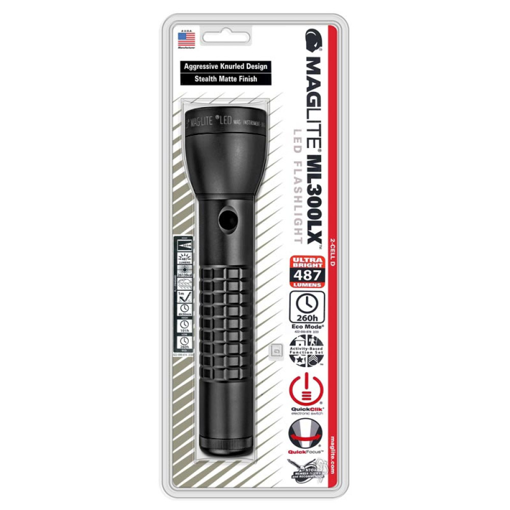 ML300LX-S2CC6 Φακός MAGLITE ML300LX 2x D LED μαύρος