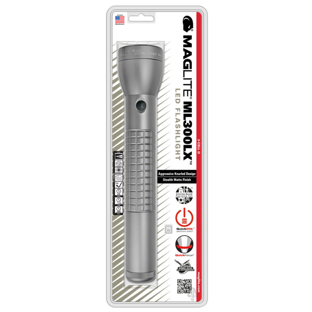 ML300LX-S3RJ6 Φακός MAGLITE ML300LX 3x D LED γκρι