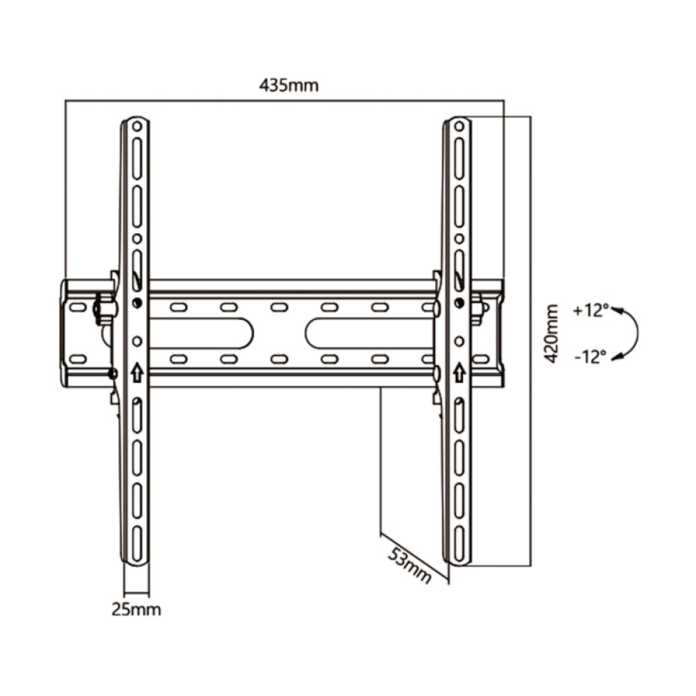 JL42807 JollyLine ΒΑΣΗ TOIXOY TV 23-55 Tilt 45kg
