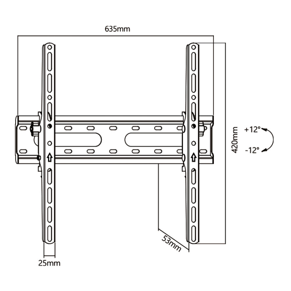 JL42808 JollyLine ΒΑΣΗ TOIXOY TV 32-80 Tilt 45kg