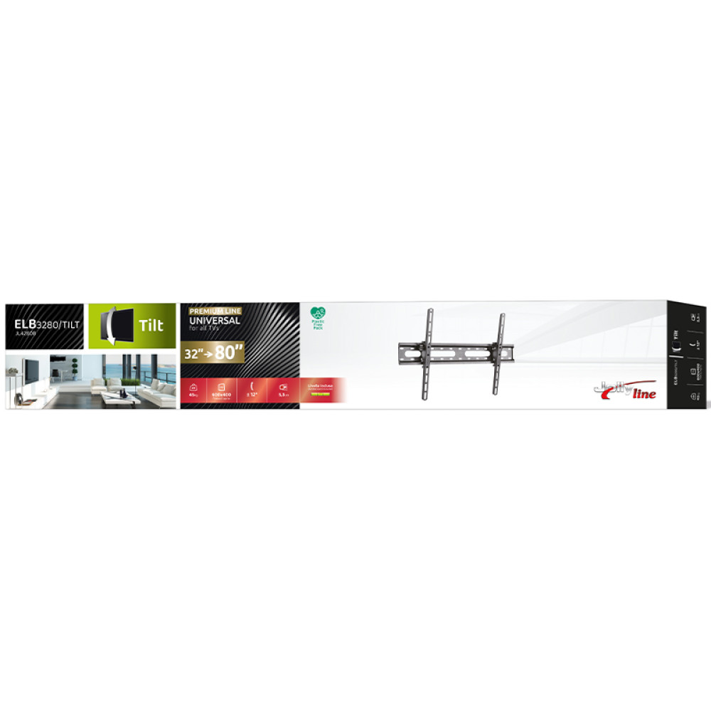 JL42808 JollyLine ΒΑΣΗ TOIXOY TV 32-80 Tilt 45kg