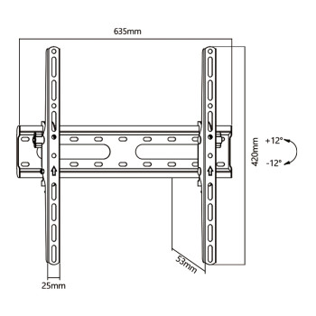 JL42808 JollyLine ΒΑΣΗ TOIXOY TV 32-80 Tilt 45kg