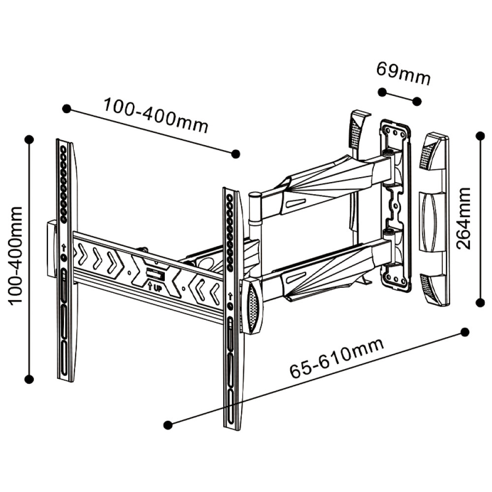 JL41802/Extra JollyLine ΒΑΣΗ TOIXOY TV 26-55 Motion 40kg