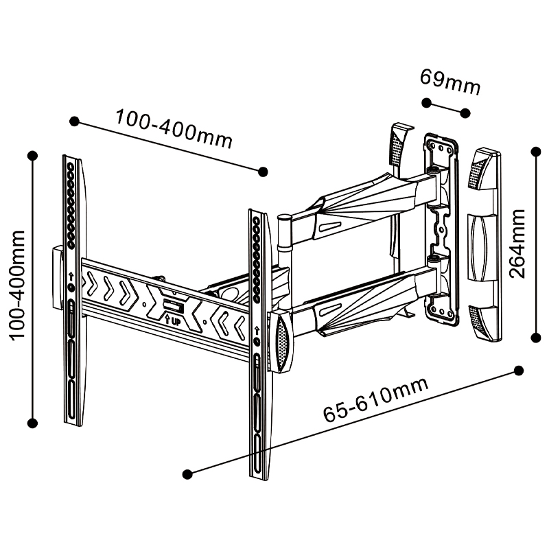 JL41802/Extra JollyLine ΒΑΣΗ TOIXOY TV 26-55 Motion 40kg