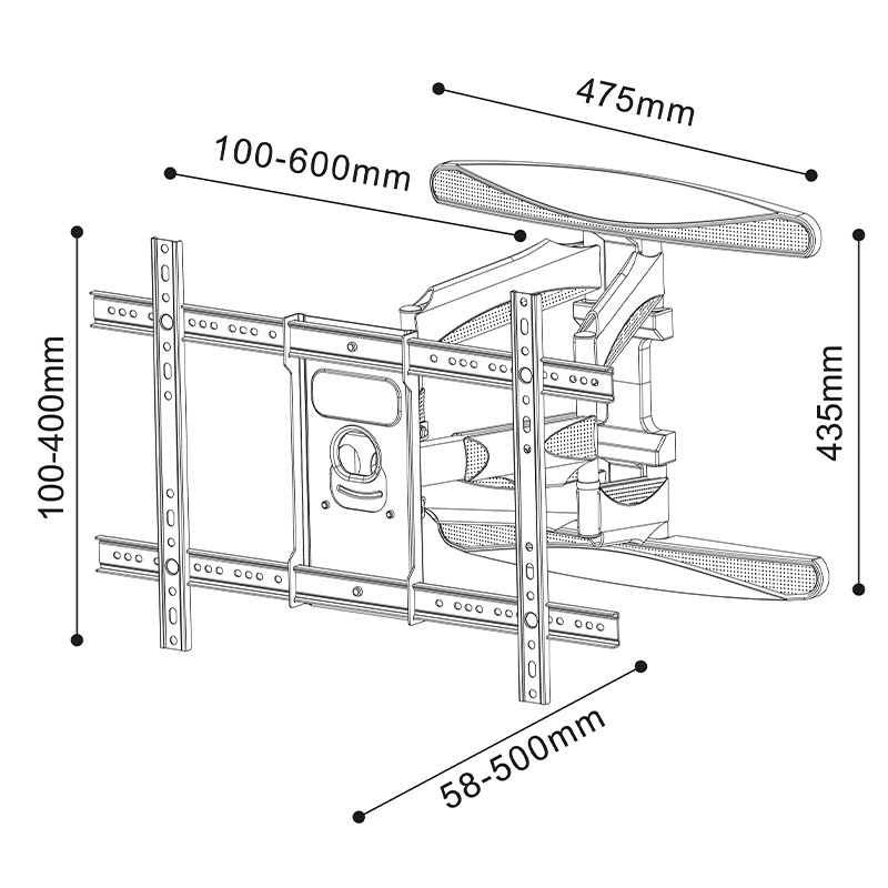 JL41803 JollyLine ΒΑΣΗ TOIXOY TV 40-80 Motion 50kg