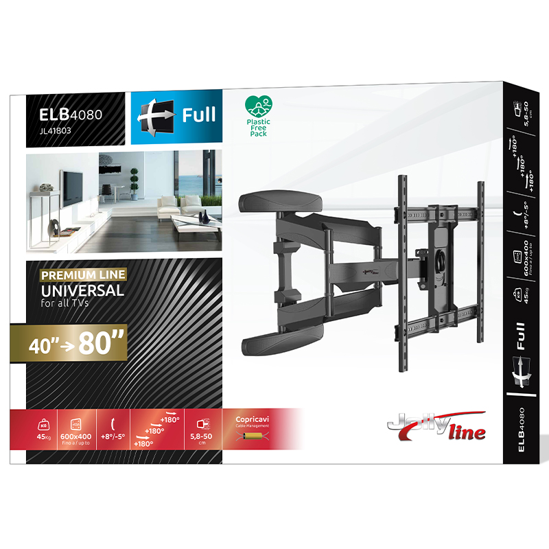 JL41803 JollyLine ΒΑΣΗ TOIXOY TV 40-80 Motion 50kg