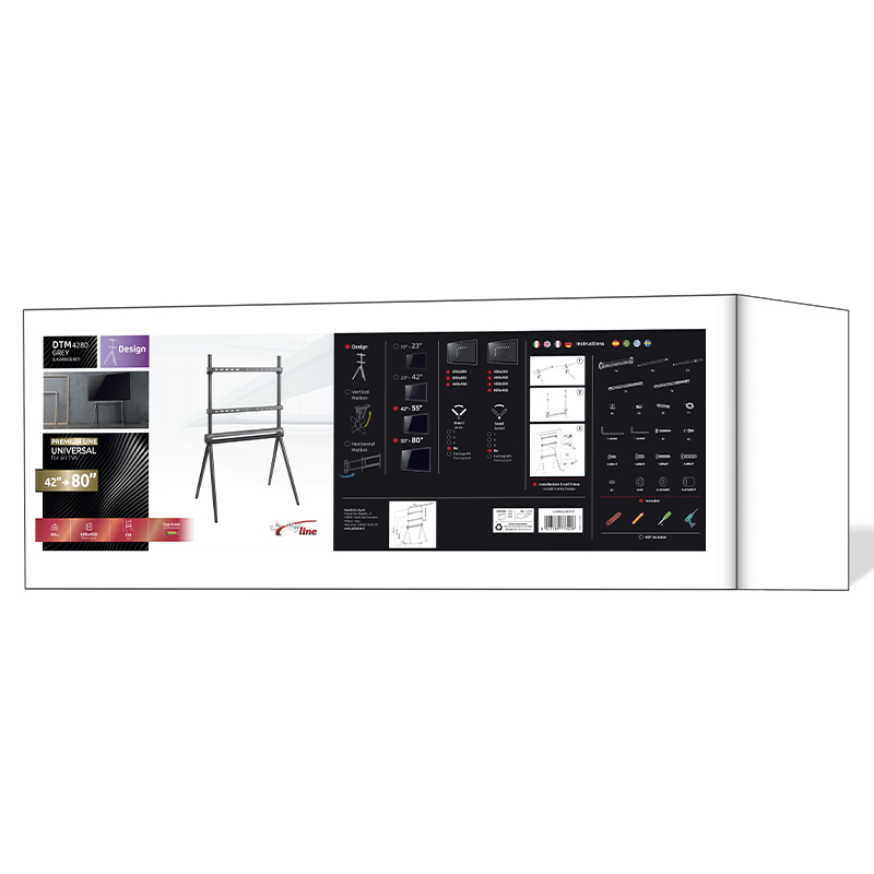 JL42886/Grey JollyLine ΕΠΙΔΑΠΕΔΙΑ ΒΑΣΗ TV 42-80 Fixed Γκρι 40kg