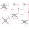 JL41746 JollyLine ΒΑΣΗ PROJECTOR 12-82cm Tilt 360° 21kg