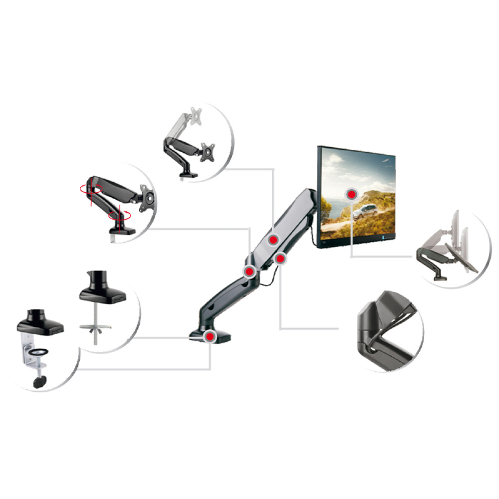 JL41883 JollyLine ΒΑΣΗ MONITOR 17-32 μονή 360° 6,5kg