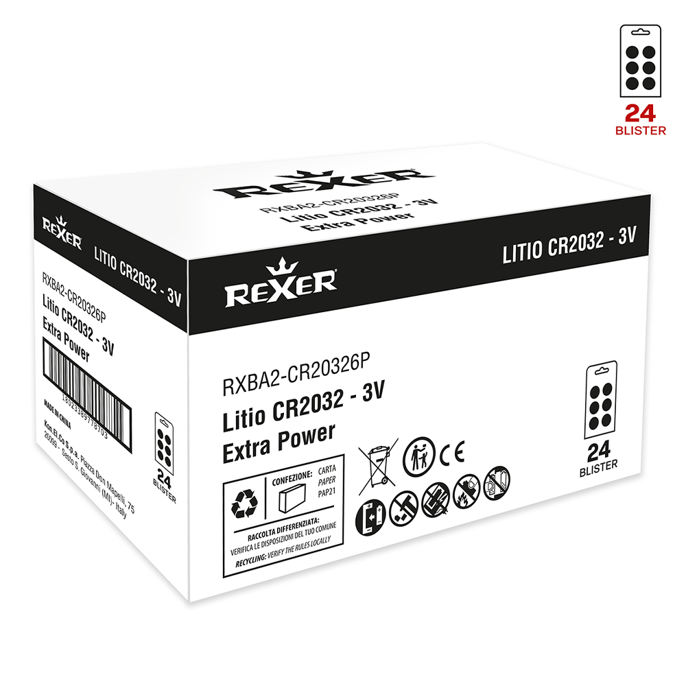 RXBA2-20326P Rexer Μπαταρίες Κουμπιά Λιθίου CR2032 3V 6τεμ