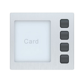 CGATE MODULAR 23500-S4 & RFID ΜΠΟΥΤΟΝ 4 ΚΛΗΣΕΙΣ +CARD/TAG UNLOCK EM125 ΕΠΕΚΤ SILVER