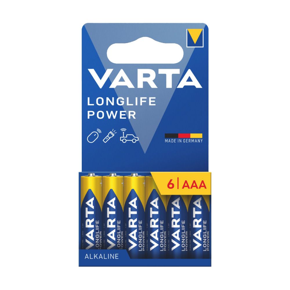Μπαταρία Αλκαλική Varta LR03 (AAA) 6 pcs Longlife Power