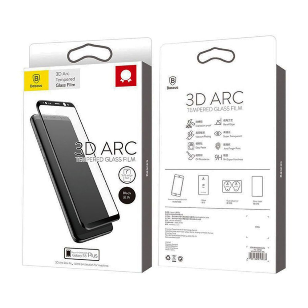 BASEUS 3D Arc Glass Samsung Galaxy S8 Plus Μαύρο