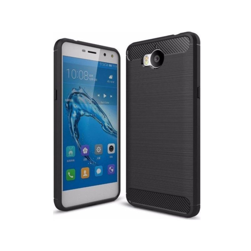 Θήκη Σιλικόνης Carbon TPU Fiber Brushed Huawei Y5/Y6 (2017) Μαύρο