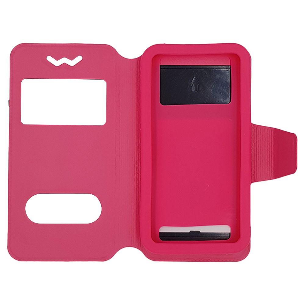 Θήκη Universal S-View Book 5,3"-5,8" Φούξια