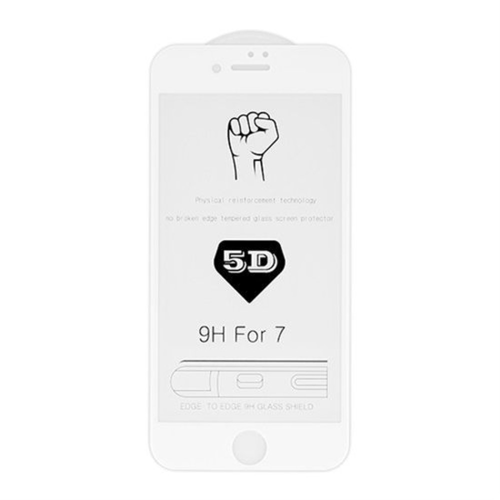 5D Full Glue 9H Tempered Glass Apple iPhone 7 / iPhone 8 / iPhone SE 2020 / iPhone SE 2022 Λευκό