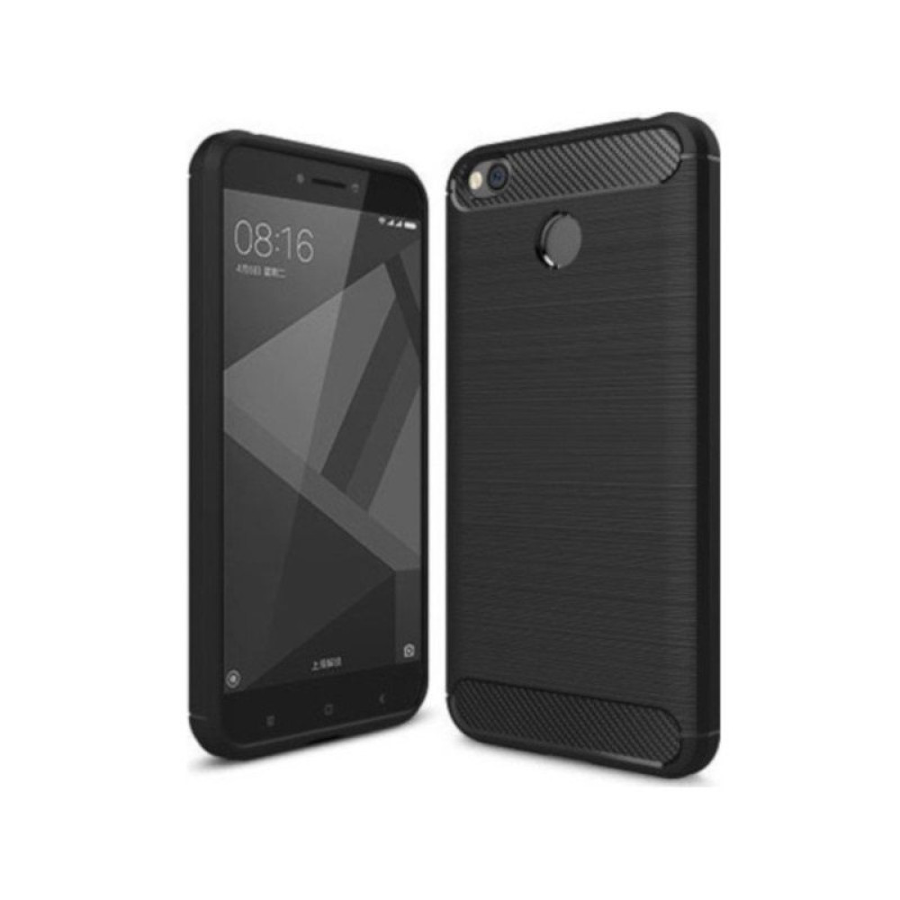 Θήκη Σιλικόνης Carbon TPU Fiber Brushed Xiaomi Redmi 4X Μαύρο
