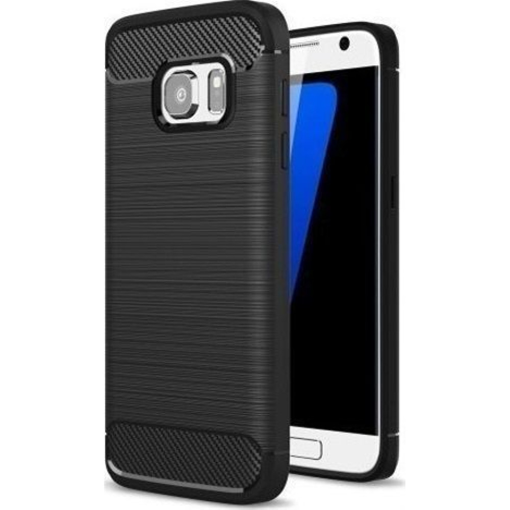 Θήκη Σιλικόνης Carbon TPU Fiber Brushed Samsung Galaxy S7 Μαύρο