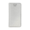 Θήκη Smart Book Universal με Αυτοκόλητο 4,5"-4,7" Ασημί