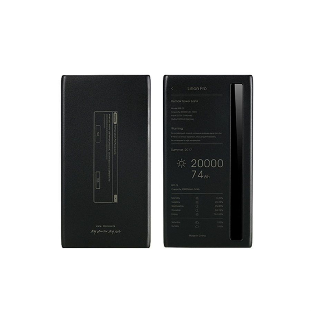 REMAX Power Bank  Linon  20000mAh RPP-73 Μαύρο
