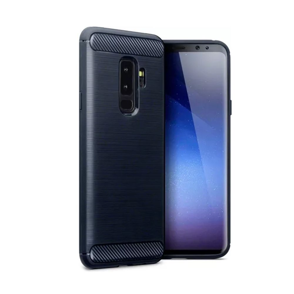 Θήκη Σιλικόνης Carbon TPU Fiber Brushed Samsung Galaxy S9 Plus Μπλε