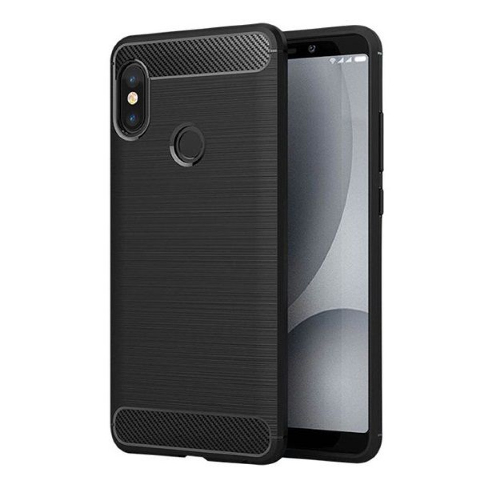 Θήκη Σιλικόνης Carbon TPU Fiber Brushed Xiaomi Redmi Note 5/Note 5 Pro Μαύρο