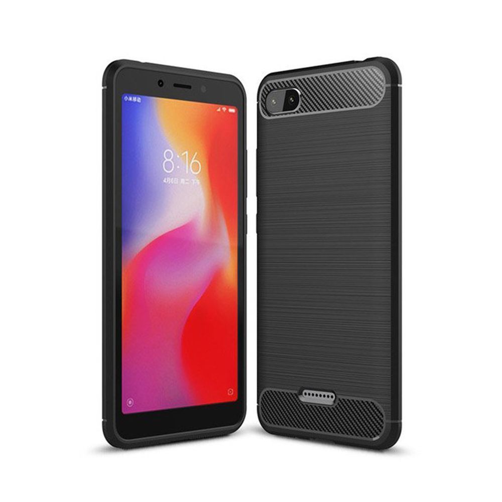 Θήκη Σιλικόνης Carbon TPU Fiber Brushed Xiaomi Redmi 6A Μαύρο