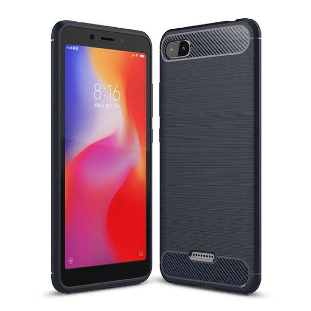 Θήκη Σιλικόνης Carbon TPU Fiber Brushed Xiaomi Redmi 6A Μπλε