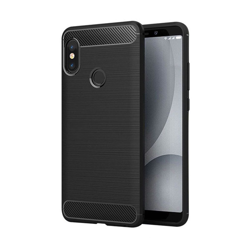 Θήκη Σιλικόνης Carbon TPU Fiber Brushed Xiaomi Redmi Note 6 Pro Μαύρο