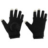 Γάντια Touchscreen 2in1 Striped and Fingerless one size Μαύρο