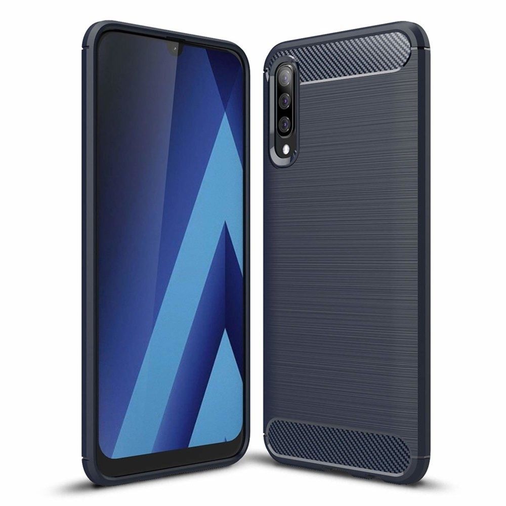 Θήκη Σιλικόνης Carbon TPU Fiber Brushed Samsung Galaxy A7 2018 Μπλε
