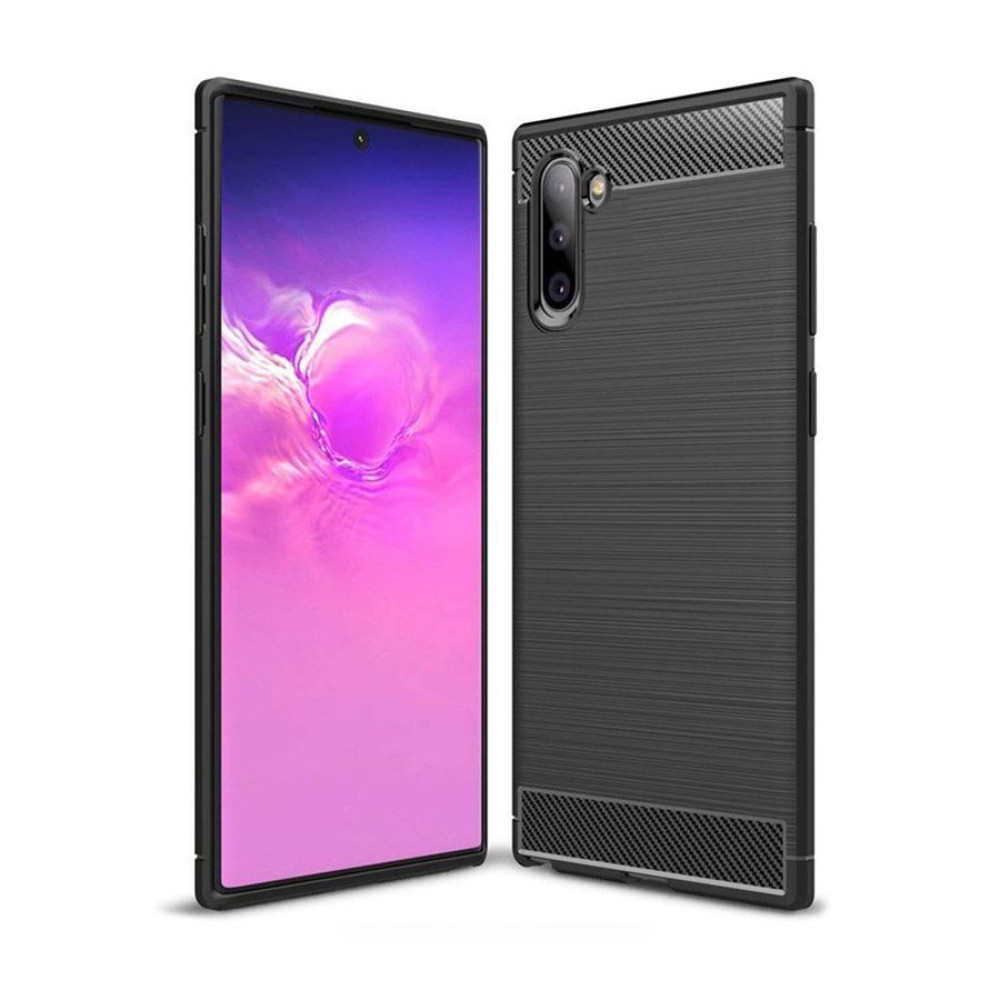 Θήκη Σιλικόνης Carbon TPU Fiber Brushed Samsung Galaxy Note 10 Μαύρο