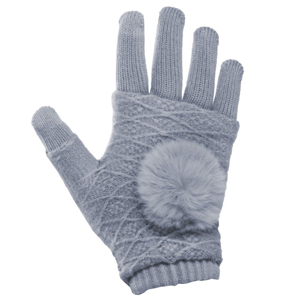 Γάντια Touchscreen 2in1 Striped and Fingerless one size Γκρι