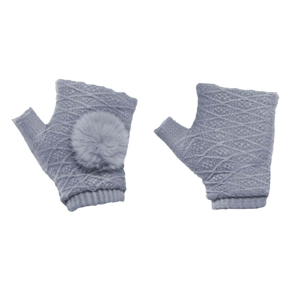 Γάντια Touchscreen 2in1 Striped and Fingerless one size Γκρι