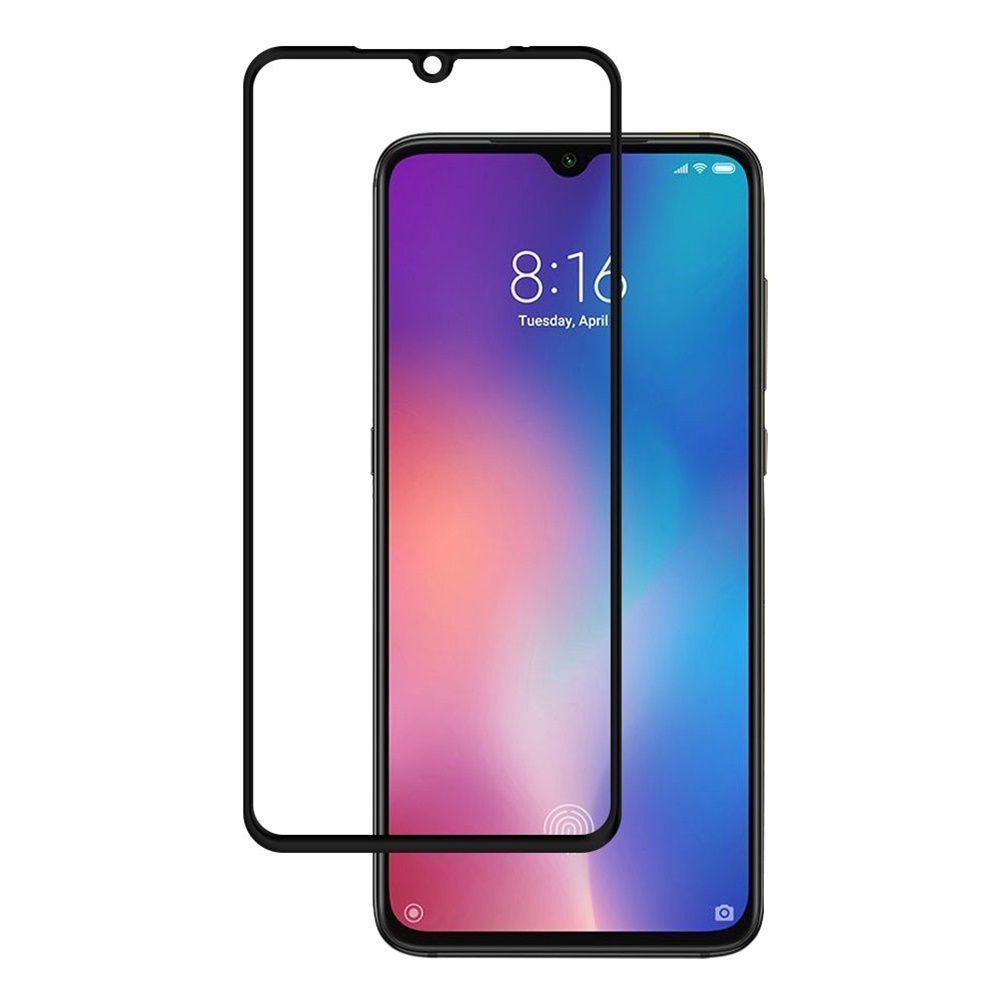 5D Full Glue 9H Tempered Glass Xiaomi Mi 9 Μαύρο