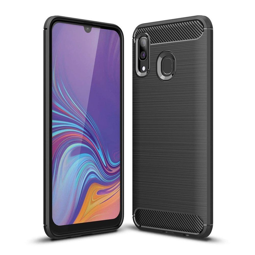 Θήκη Σιλικόνης Carbon TPU Fiber Brushed Samsung Galaxy A40 Μαύρο