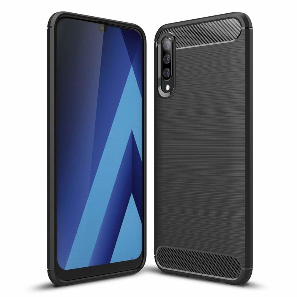 Θήκη Σιλικόνης Carbon TPU Fiber Brushed Samsung Galaxy A70/A70s Μαύρο