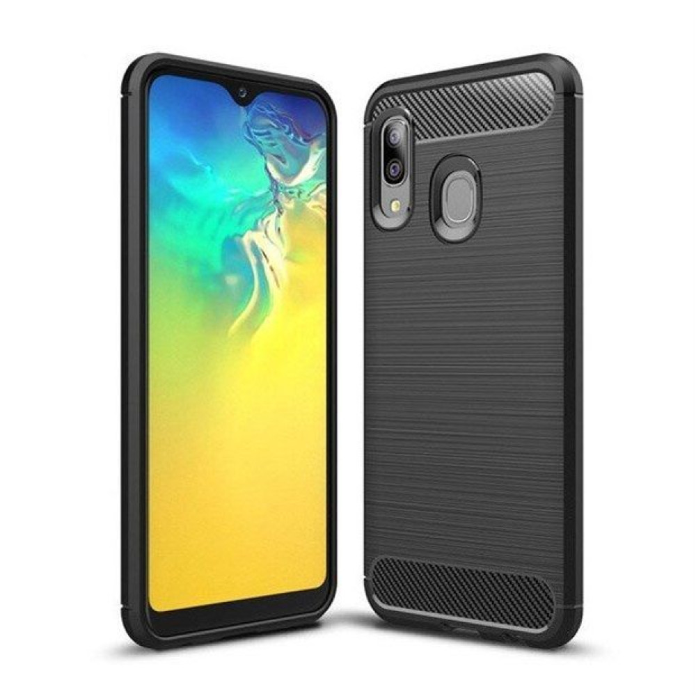 Θήκη Σιλικόνης Carbon TPU Fiber Brushed Samsung Galaxy A20e Μαύρο