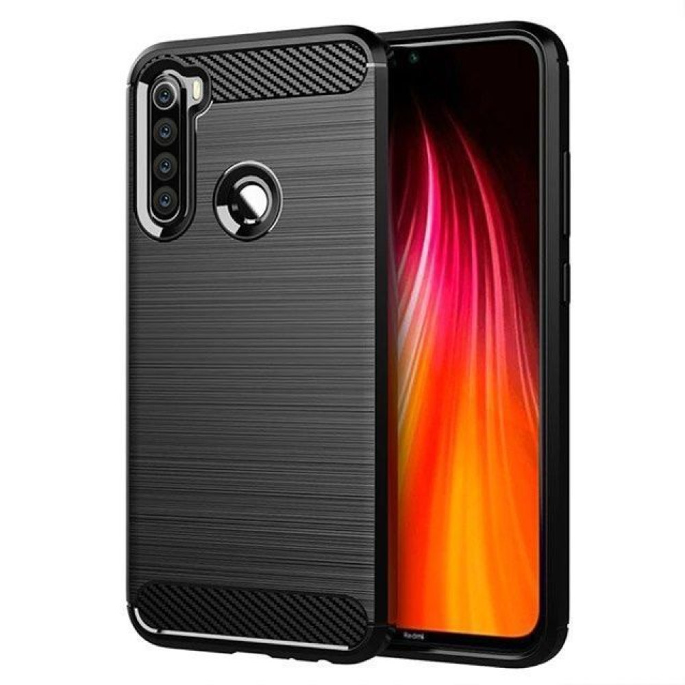 Θήκη Σιλικόνης Carbon TPU Fiber Brushed Xiaomi Redmi Note 8 / Redmi Note 8 2021 Μαύρο