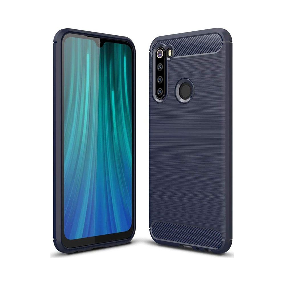 Θήκη Σιλικόνης Carbon TPU Fiber Brushed Xiaomi Redmi Note 8 / Redmi Note 8 2021 Μπλε