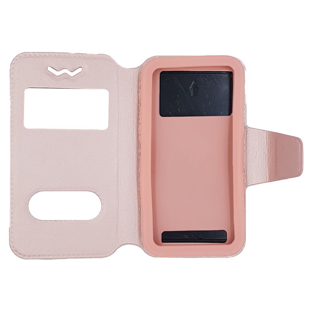 Θήκη Universal S-View Book 5,8"-6,3" Ροζ Χρυσό