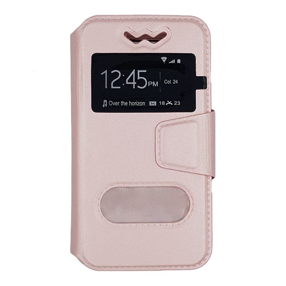 Θήκη Universal S-View Book 5,8"-6,3" Ροζ Χρυσό