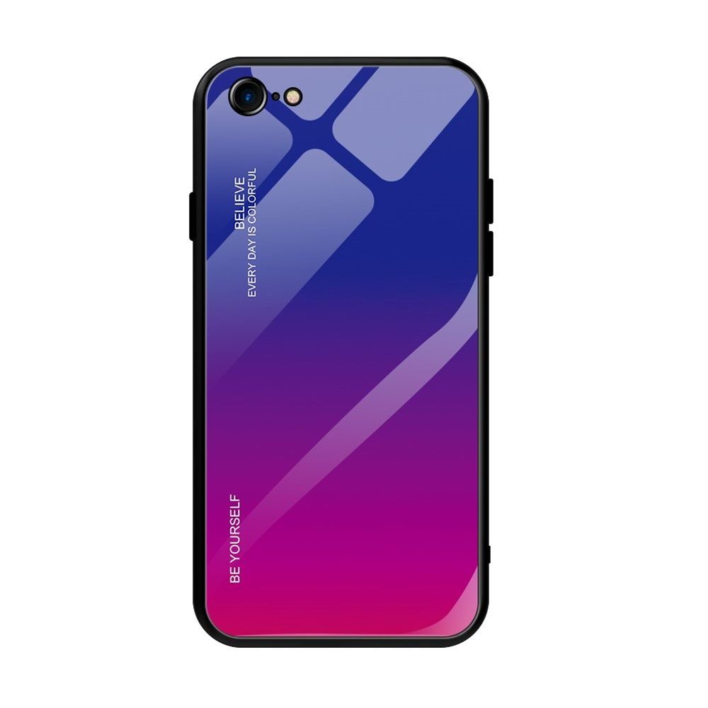 Glass Case Apple iPhone 7 Plus / iPhone 8 Plus Μπλε / Ματζέντα