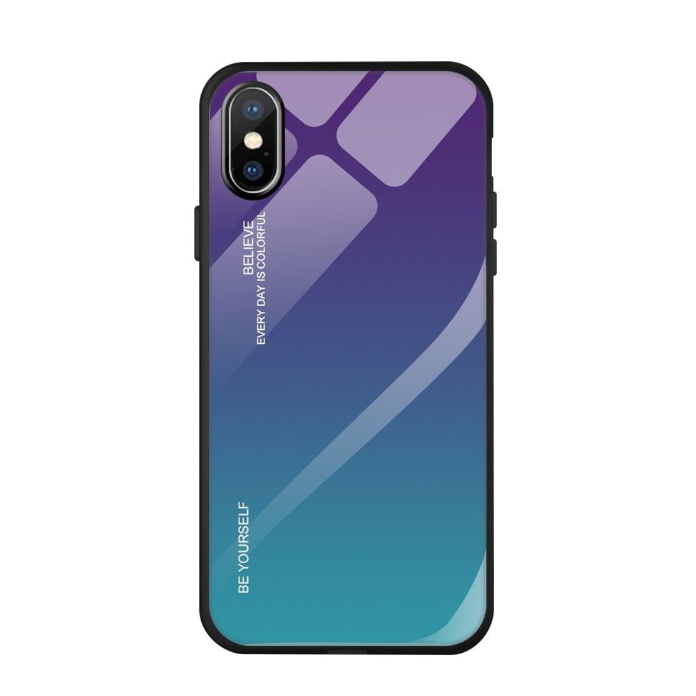 Glass Case Apple iPhone XR Μωβ / Μπλέ