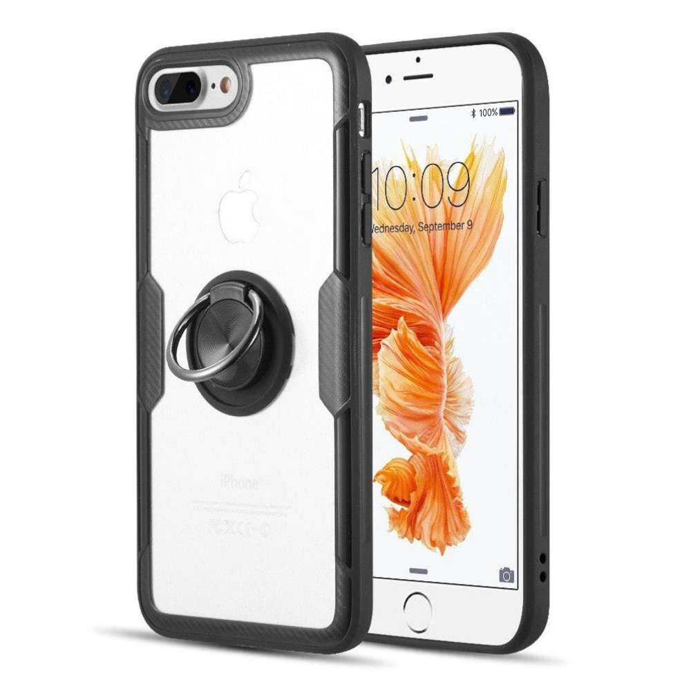 Carbon Clear Ring TPU Apple iPhone 6/6s Μαύρο